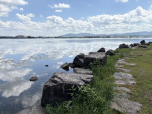 城ぶら「膳所城」！琵琶湖に浮かぶ幻の城！湖面に映る4重の天守を偲ぶ
